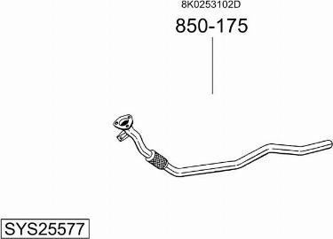 Bosal SYS25577 - Izplūdes gāzu sistēma autodraugiem.lv