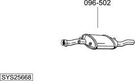 Bosal SYS25668 - Izplūdes gāzu sistēma autodraugiem.lv