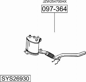 Bosal SYS26930 - Izplūdes gāzu sistēma autodraugiem.lv