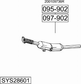 Bosal SYS28601 - Izplūdes gāzu sistēma autodraugiem.lv