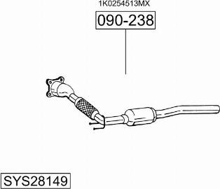 Bosal SYS28149 - Izplūdes gāzu sistēma autodraugiem.lv