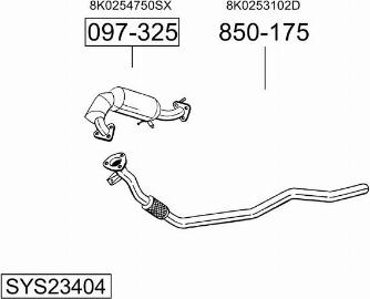 Bosal SYS23404 - Izplūdes gāzu sistēma autodraugiem.lv