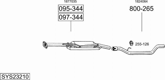 Bosal SYS23210 - Izplūdes gāzu sistēma autodraugiem.lv