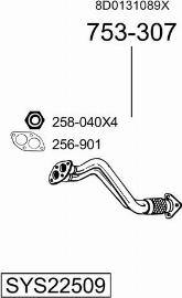 Bosal SYS22509 - Izplūdes gāzu sistēma autodraugiem.lv