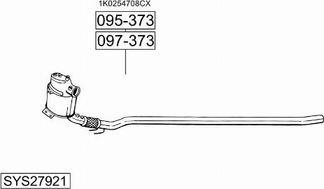 Bosal SYS27921 - Izplūdes gāzu sistēma autodraugiem.lv