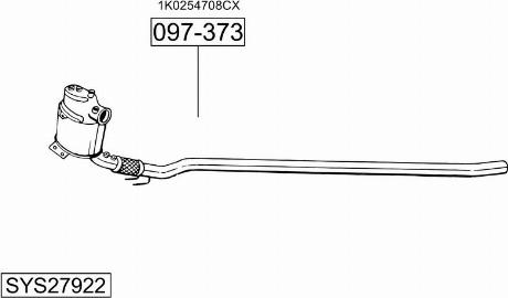 Bosal SYS27922 - Izplūdes gāzu sistēma autodraugiem.lv