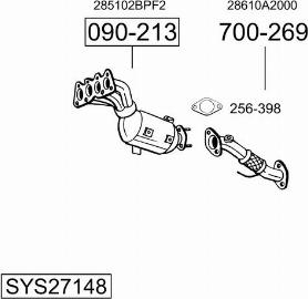 Bosal SYS27148 - Izplūdes gāzu sistēma autodraugiem.lv