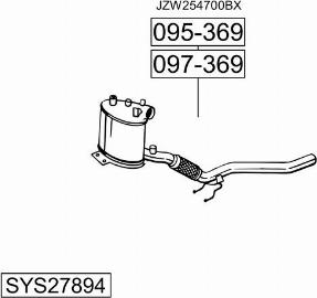 Bosal SYS27894 - Izplūdes gāzu sistēma autodraugiem.lv