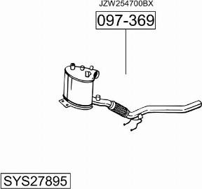 Bosal SYS27895 - Izplūdes gāzu sistēma autodraugiem.lv