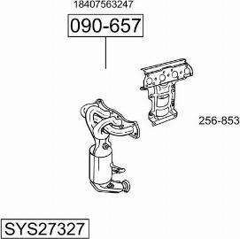 Bosal SYS27327 - Izplūdes gāzu sistēma autodraugiem.lv
