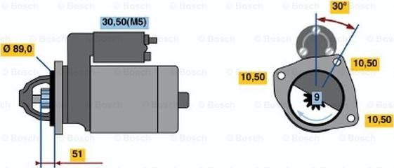 BOSCH 9 000 083 054 - Starteris autodraugiem.lv