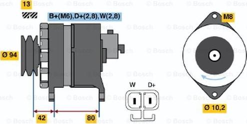 BOSCH 6 033 GB4 008 - Ģenerators autodraugiem.lv