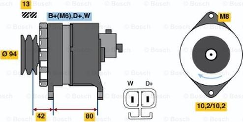 BOSCH 6 033 GB4 020 - Ģenerators autodraugiem.lv