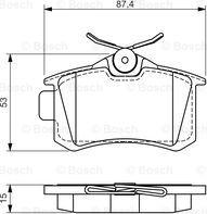 BOSCH 0 986 494 519 - Bremžu uzliku kompl., Disku bremzes autodraugiem.lv