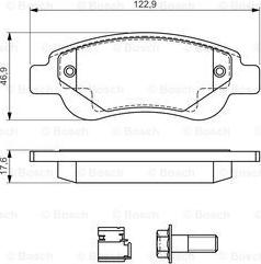 BOSCH 0 986 494 606 - Bremžu uzliku kompl., Disku bremzes autodraugiem.lv