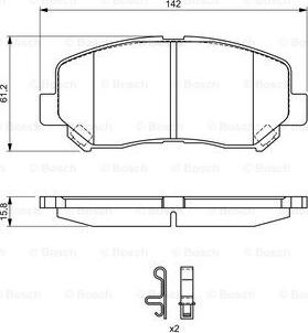 BOSCH 0 986 494 675 - Bremžu uzliku kompl., Disku bremzes autodraugiem.lv