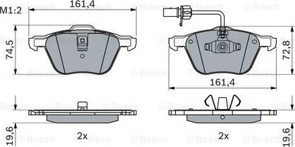 BOSCH 0 986 494 035 - Bremžu uzliku kompl., Disku bremzes autodraugiem.lv