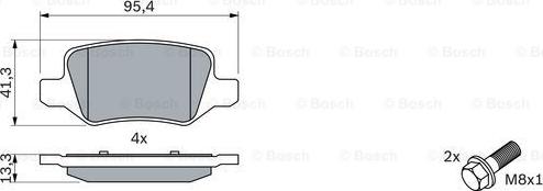 BOSCH 0 986 494 023 - Bremžu uzliku kompl., Disku bremzes autodraugiem.lv