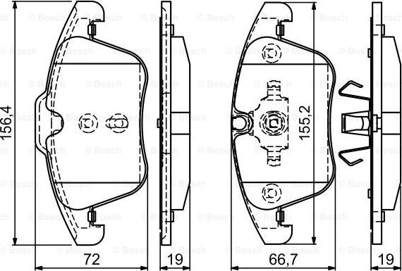 BOSCH 0 986 494 169 - Bremžu uzliku kompl., Disku bremzes autodraugiem.lv