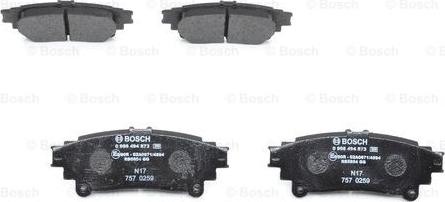 BOSCH 0 986 494 873 - Bremžu uzliku kompl., Disku bremzes autodraugiem.lv