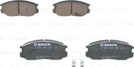 BOSCH 0 986 494 397 - Bremžu uzliku kompl., Disku bremzes autodraugiem.lv