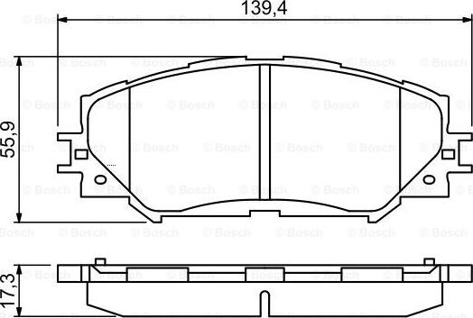 BOSCH 0 986 494 240 - Bremžu uzliku kompl., Disku bremzes autodraugiem.lv