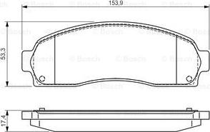 BOSCH 0 986 495 167 - Bremžu uzliku kompl., Disku bremzes autodraugiem.lv