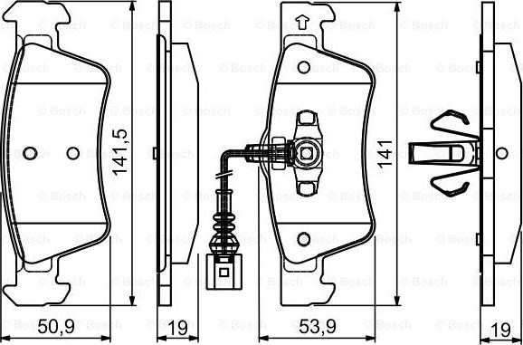 BOSCH 0 986 495 115 - Bremžu uzliku kompl., Disku bremzes autodraugiem.lv