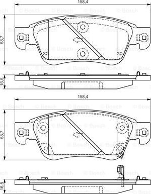 BOSCH 0 986 495 134 - Bremžu uzliku kompl., Disku bremzes autodraugiem.lv