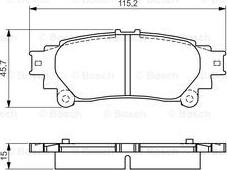 BOSCH 0 986 495 174 - Bremžu uzliku kompl., Disku bremzes autodraugiem.lv