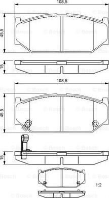 BOSCH 0 986 495 308 - Bremžu uzliku kompl., Disku bremzes autodraugiem.lv