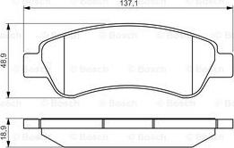 BOSCH 0 986 495 254 - Bremžu uzliku kompl., Disku bremzes autodraugiem.lv