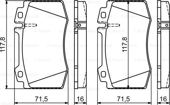 BOSCH 0 986 495 278 - Bremžu uzliku kompl., Disku bremzes autodraugiem.lv