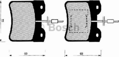 BOSCH 0 986 490 760 - Bremžu uzliku kompl., Disku bremzes autodraugiem.lv