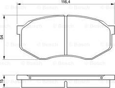 BOSCH 0 986 493 180 - Bremžu uzliku kompl., Disku bremzes autodraugiem.lv