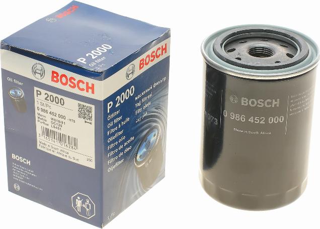 BOSCH 0 986 452 000 - Eļļas filtrs autodraugiem.lv