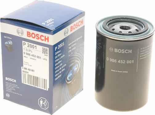 BOSCH 0 986 452 001 - Eļļas filtrs autodraugiem.lv