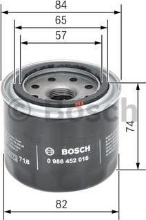 BOSCH 0 986 452 016 - Eļļas filtrs autodraugiem.lv