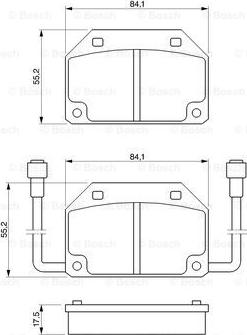 BOSCH 0 986 465 733 - Bremžu uzliku kompl., Disku bremzes autodraugiem.lv