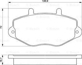 BOSCH 0 986 460 962 - Bremžu uzliku kompl., Disku bremzes autodraugiem.lv