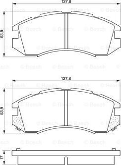 BOSCH 0 986 460 984 - Bremžu uzliku kompl., Disku bremzes autodraugiem.lv