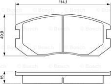 BOSCH 0 986 460 980 - Bremžu uzliku kompl., Disku bremzes autodraugiem.lv