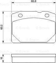 BOSCH 0 986 461 661 - Bremžu uzliku kompl., Disku bremzes autodraugiem.lv