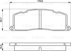 BOSCH 0 986 461 140 - Bremžu uzliku kompl., Disku bremzes autodraugiem.lv