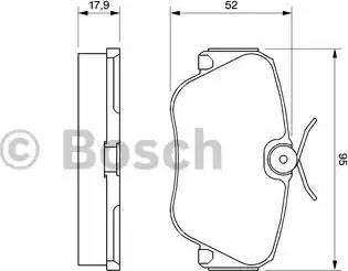 BOSCH 0 986 468 902 - Bremžu uzliku kompl., Disku bremzes autodraugiem.lv