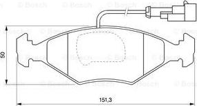 BOSCH 0 986 424 543 - Bremžu uzliku kompl., Disku bremzes autodraugiem.lv