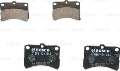 BOSCH 0 986 424 643 - Bremžu uzliku kompl., Disku bremzes autodraugiem.lv