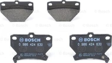 BOSCH 0 986 424 630 - Bremžu uzliku kompl., Disku bremzes autodraugiem.lv