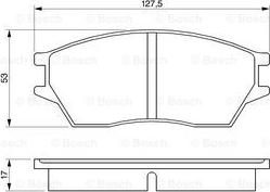 BOSCH 0 986 424 136 - Bremžu uzliku kompl., Disku bremzes autodraugiem.lv