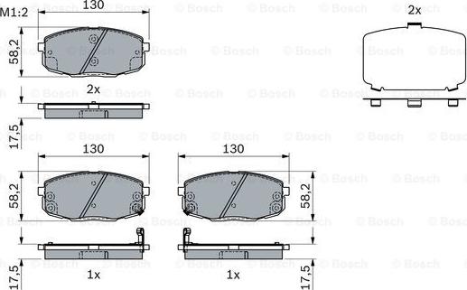 BOSCH 0 986 424 393 - Bremžu uzliku kompl., Disku bremzes autodraugiem.lv